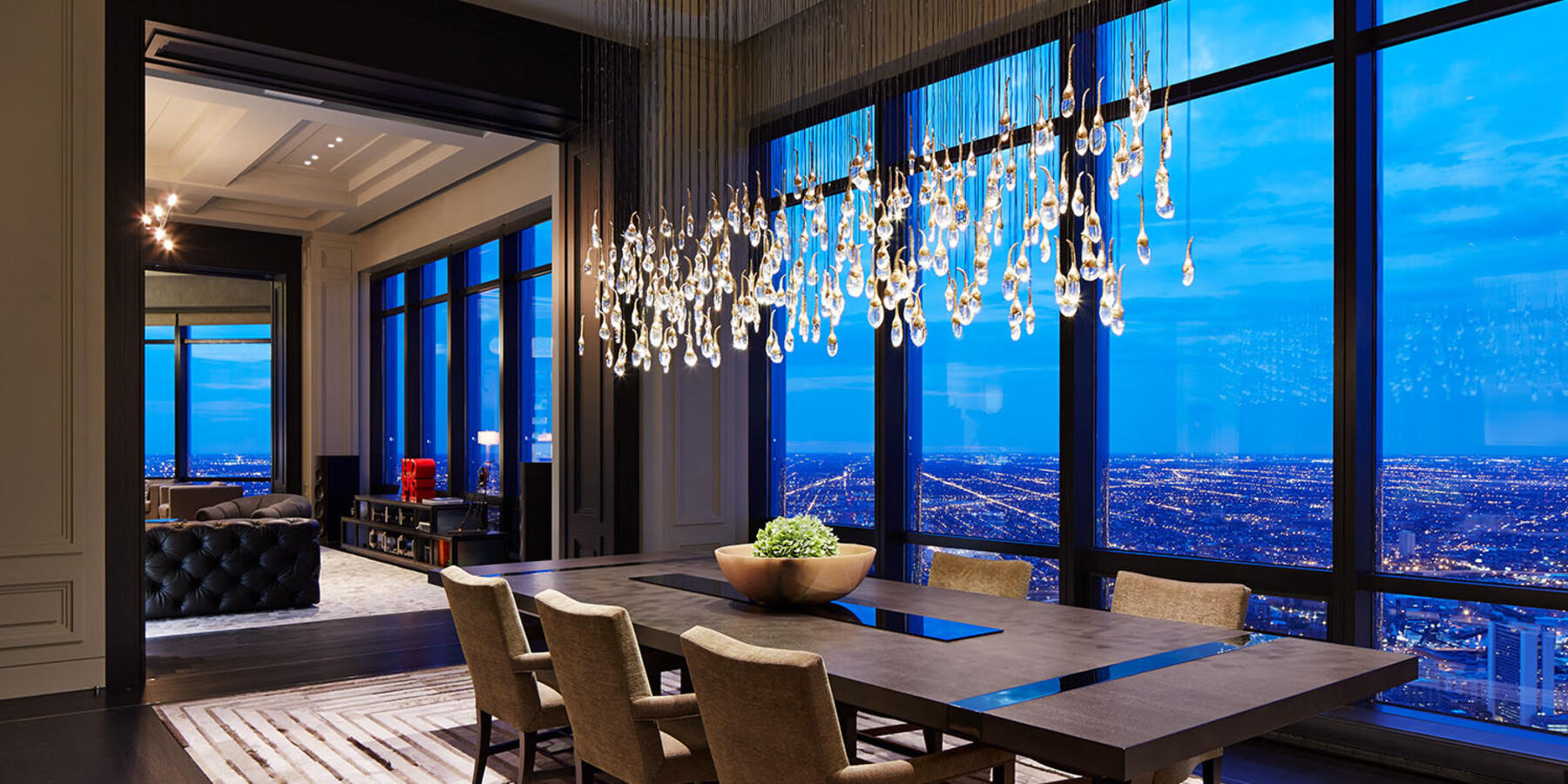 High End Home Builders Chicago - Trump Tower Residences dining room 