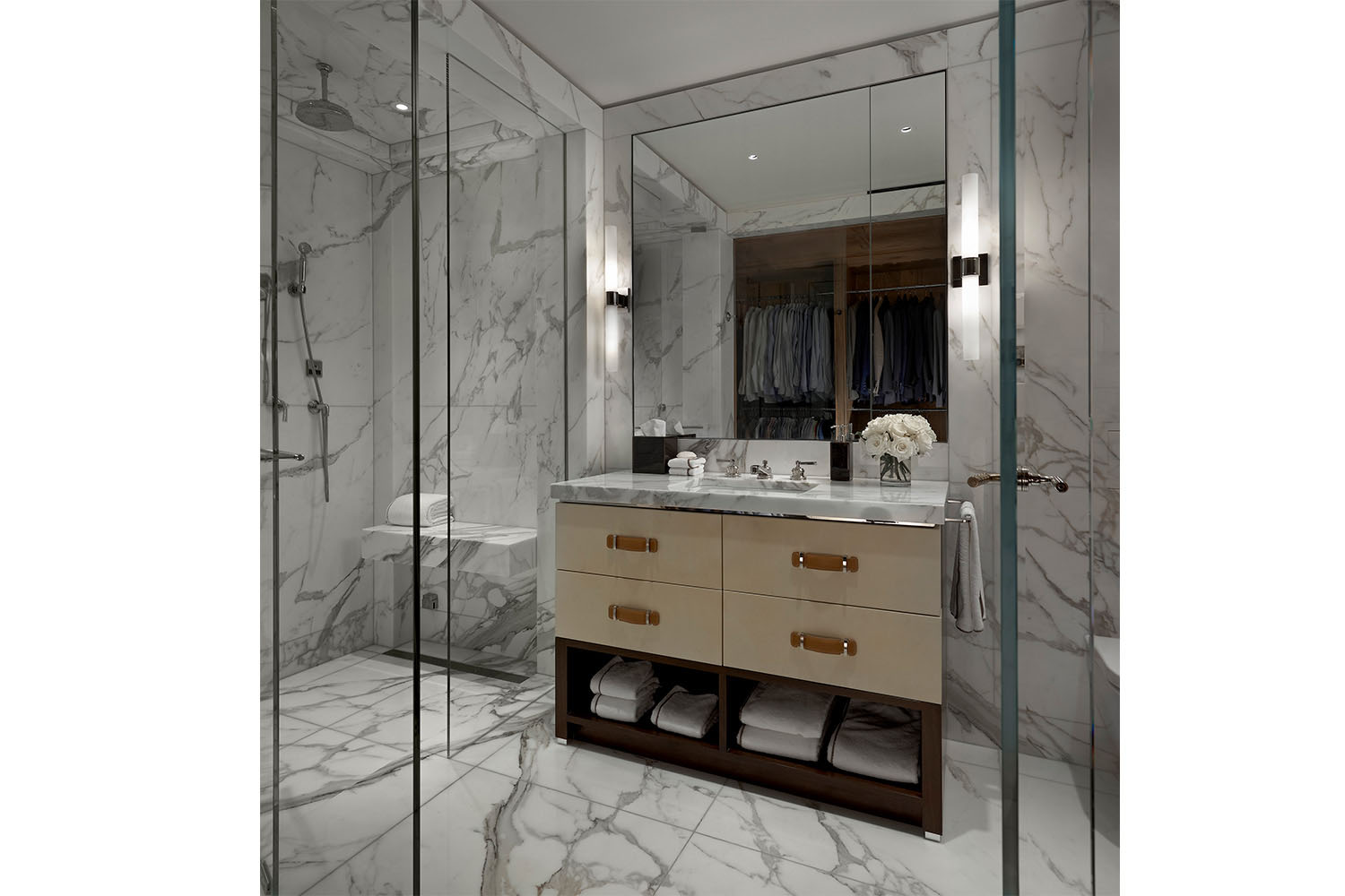 Luxury Custom Home Builders - Waldorf Astoria Residence bathroom vanity detail