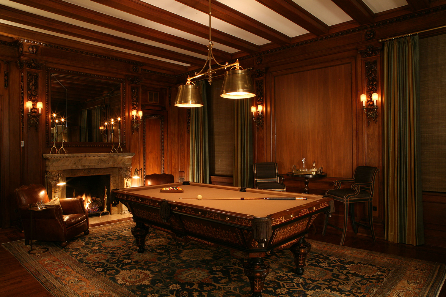 Chicago Historic Home Renovation - State Parkway Residence billiards room