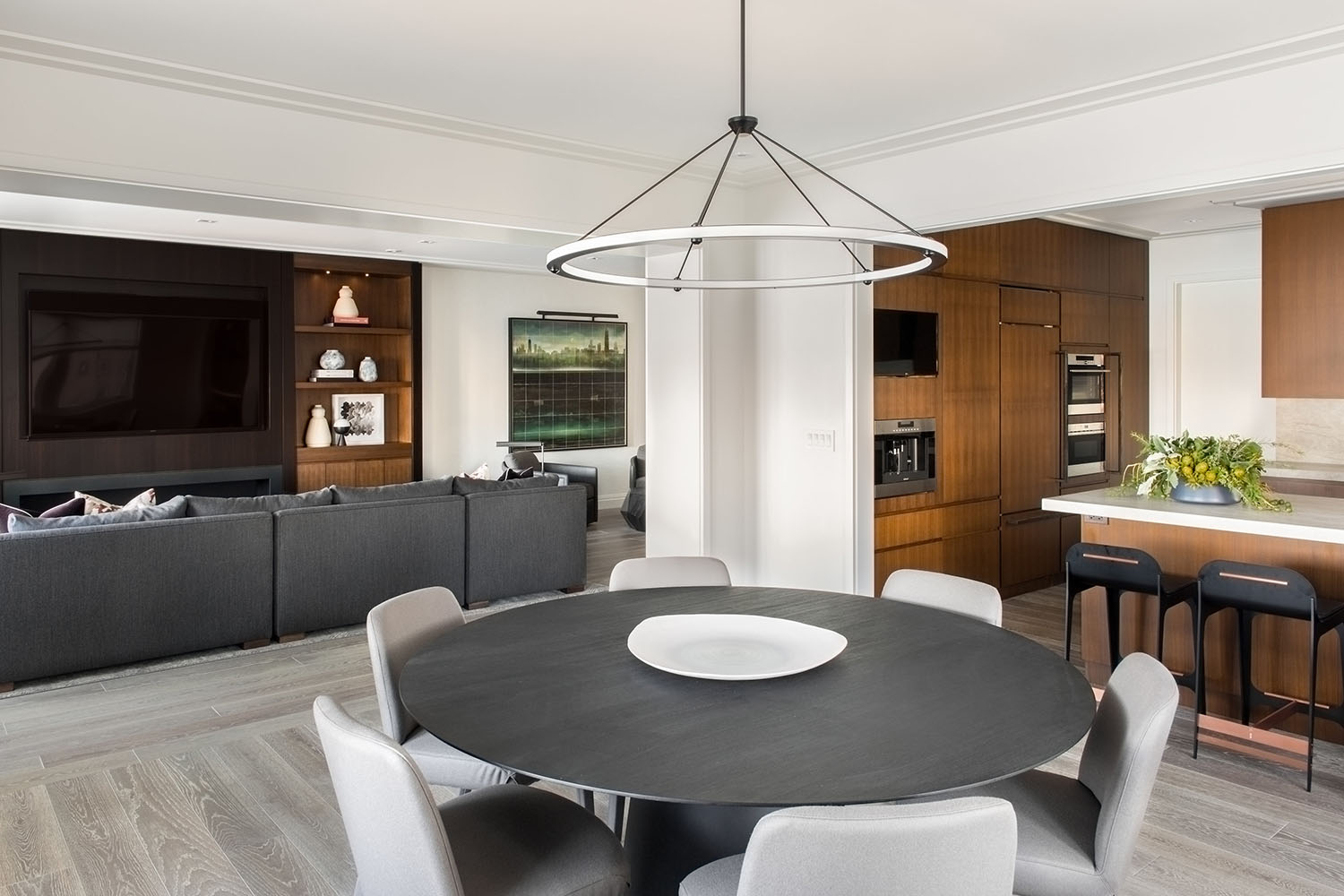 Luxury Residential Home Construction - Drake Tower Chicago dining area