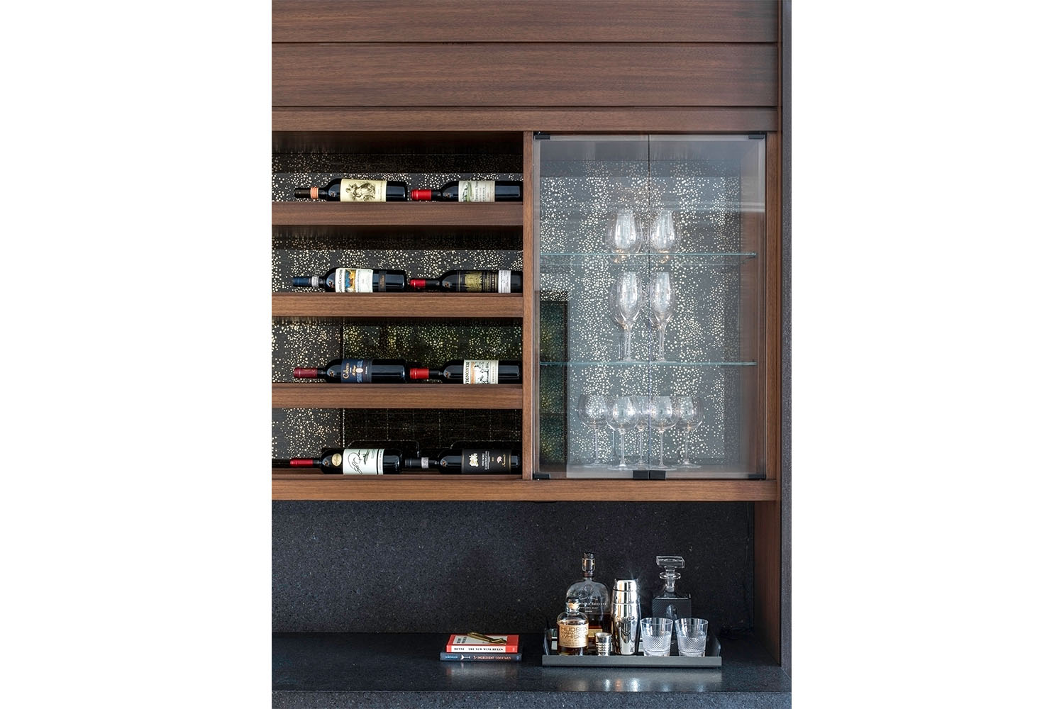 Luxury Residential Home Construction - Drake Tower Chicago built-in bar