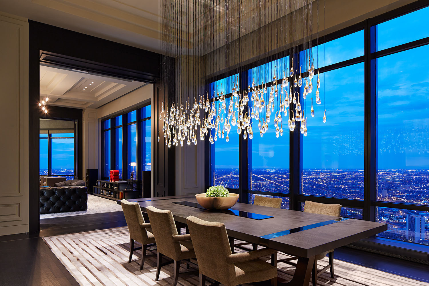 High End Home Builders Chicago - Trump Tower Residences dining room 