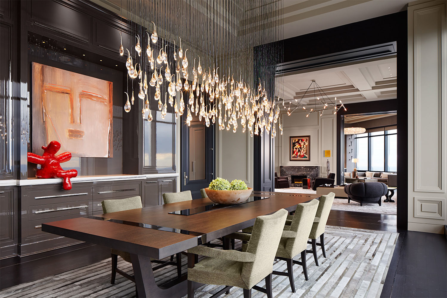 High End Home Builders Chicago - Trump Tower Residences dining room