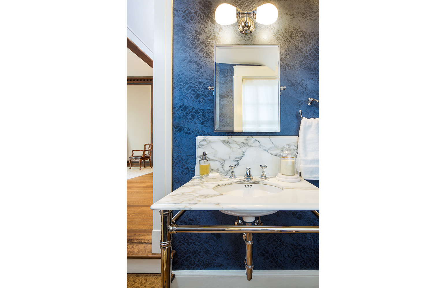 Historic Home Restoration & Renovation - Hyde Park Chicago bathroom vanity detail