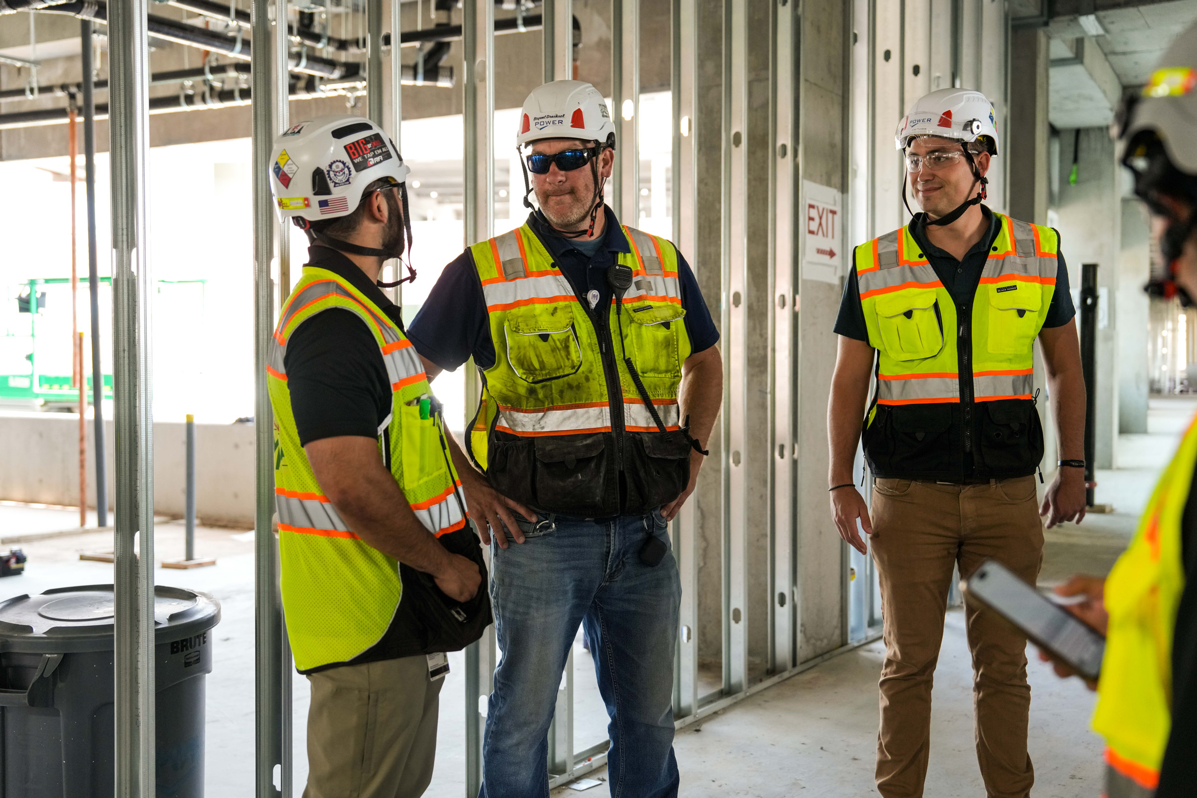 Power employees at site