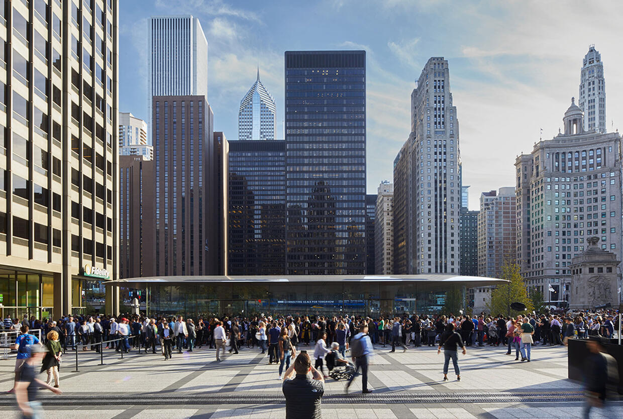 History of the Michigan Avenue Apple Store 