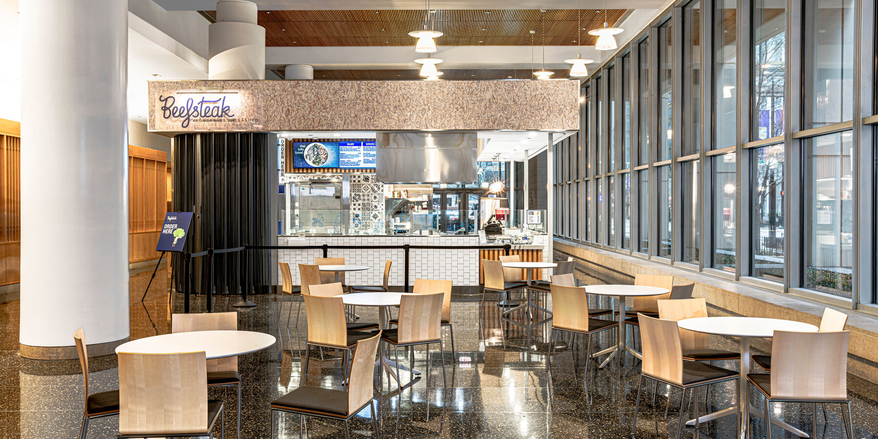 Restaurant and Dining Construction - Beefsteak & Slice dining area