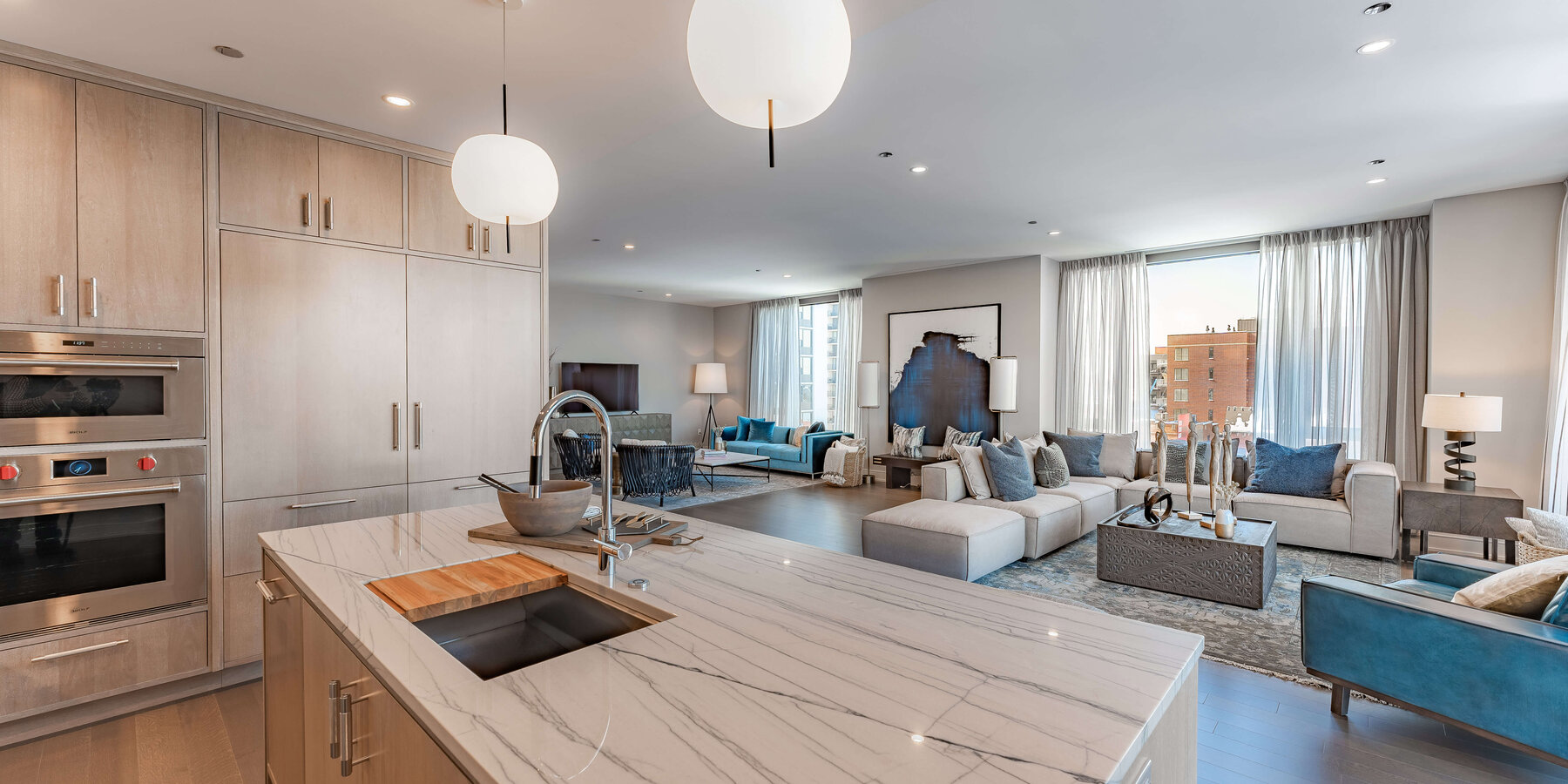 Power Construction Fifteen Fifty on the Park Historic Restoration Multifamily Condominium Interiors