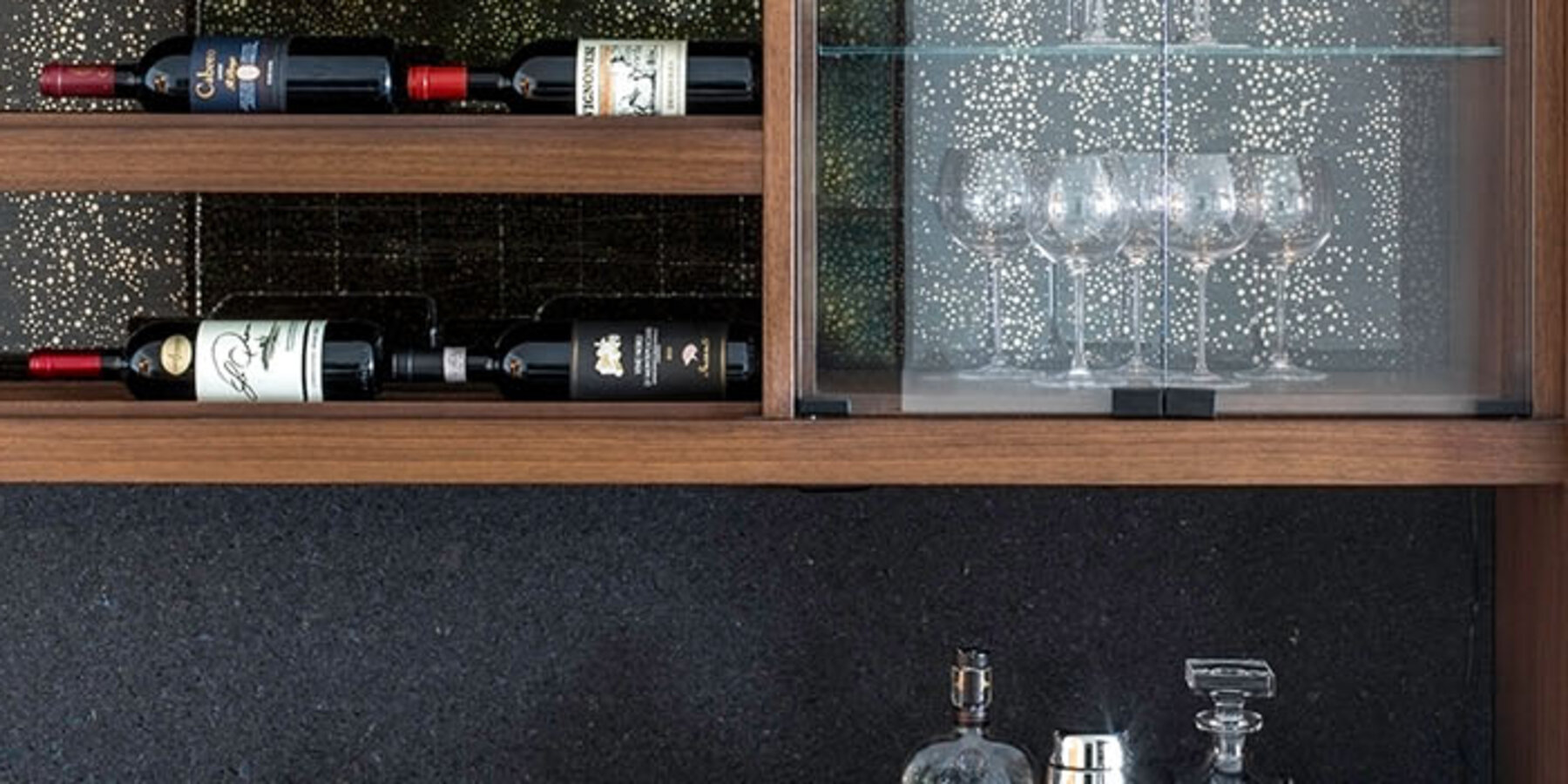 Luxury Residential Home Construction - Drake Tower Chicago built-in bar