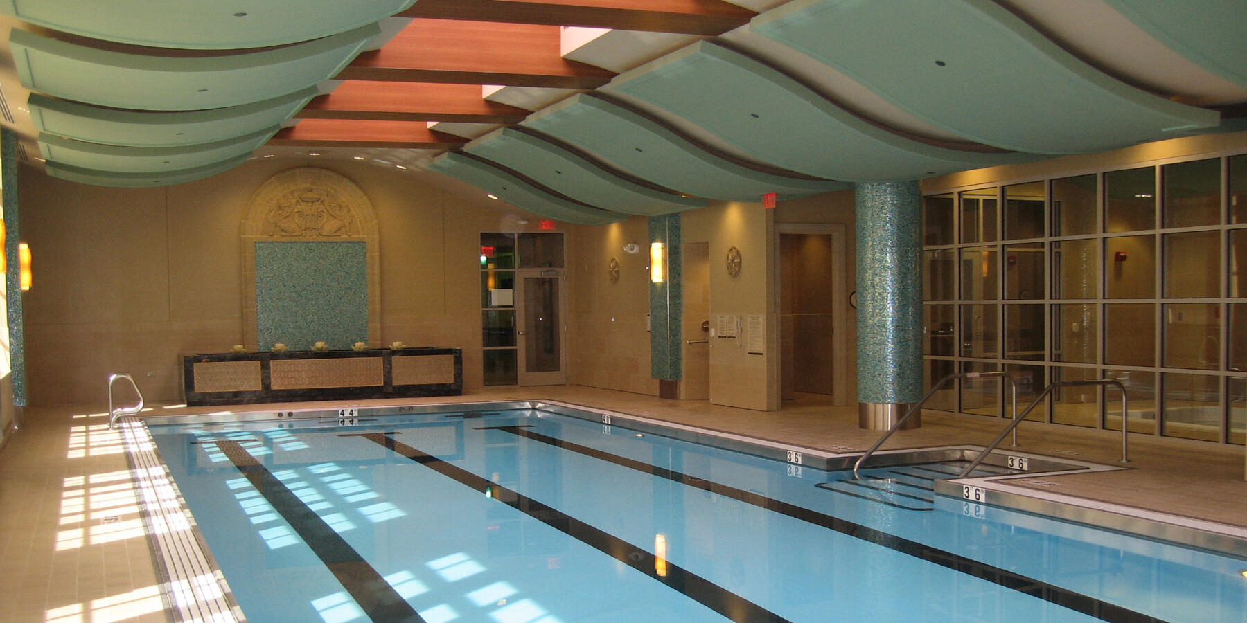 Retirement Community Construction Project - The Mather indoor pool