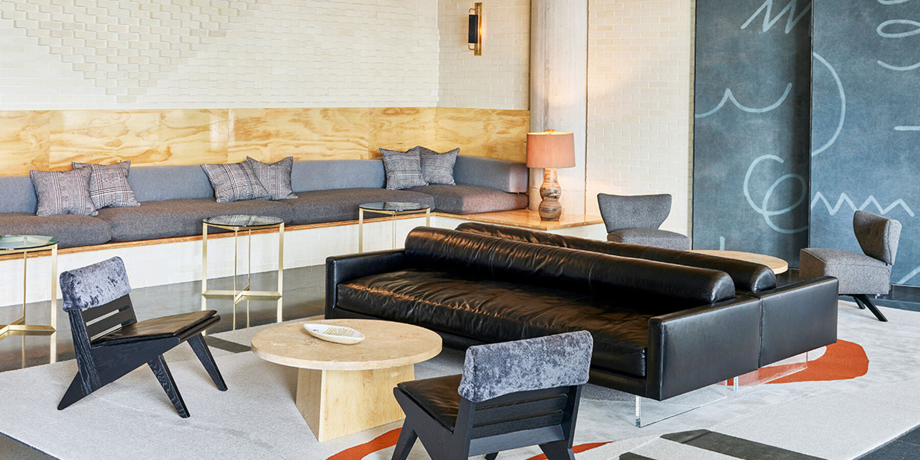 Boutique Hotel Construction - Ace Hotel Chicago lobby seating