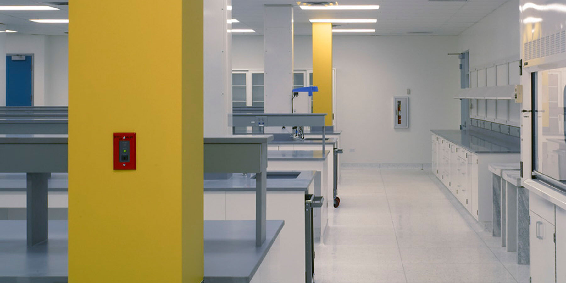 Life Sciences Construction Chicago - Fresenius Kabi lab workspace counters and storage