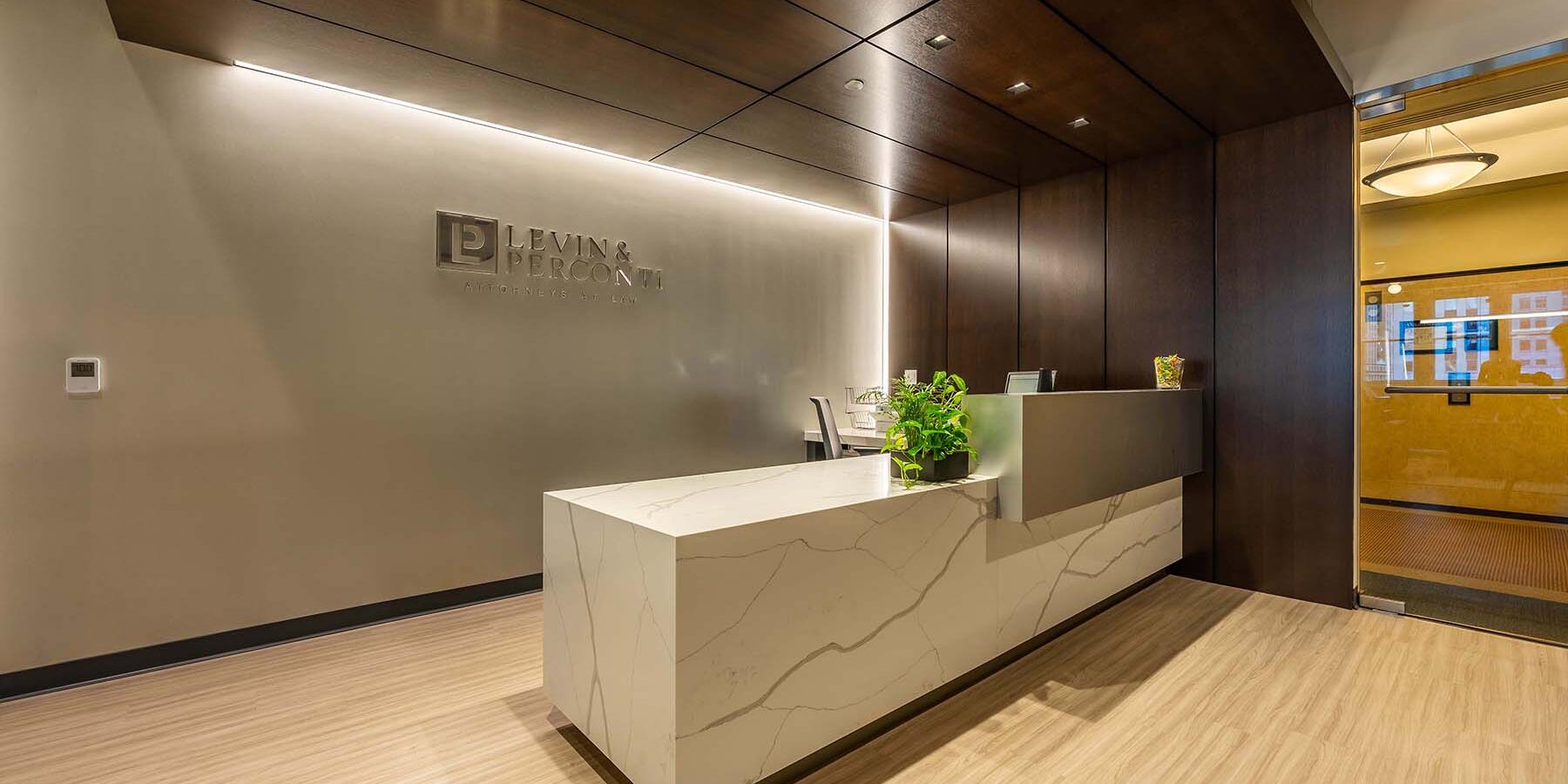 INTERIOR CORPORATE CONSTRUCTION - LEVIN AND PERCONTI RECEPTION