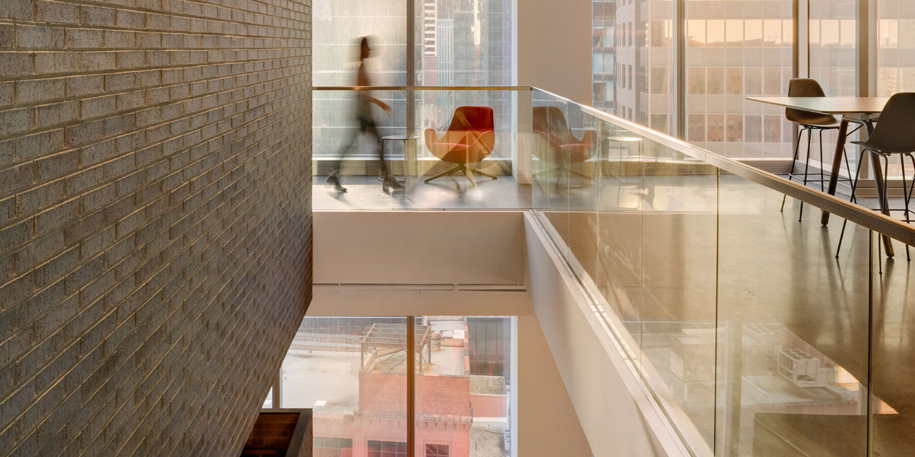 Chicago Office Renovation Project - Hyatt Global HQ open stairwell