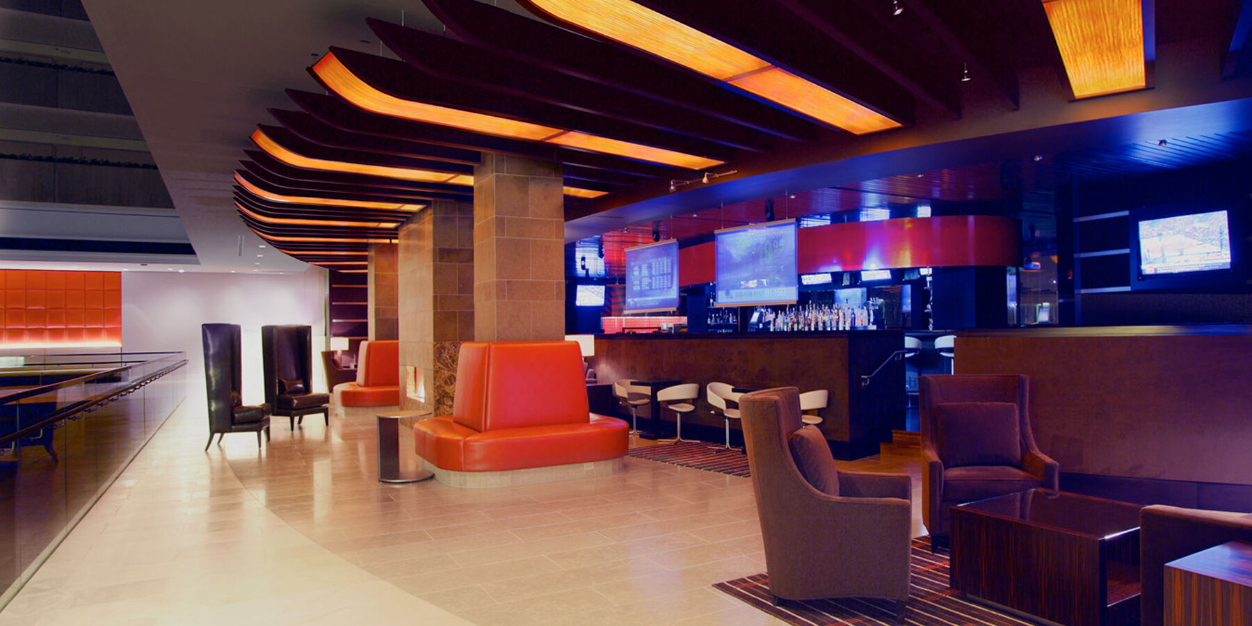 Hotel Construction & Renovation - Hyatt Regency O'Hare bar seating