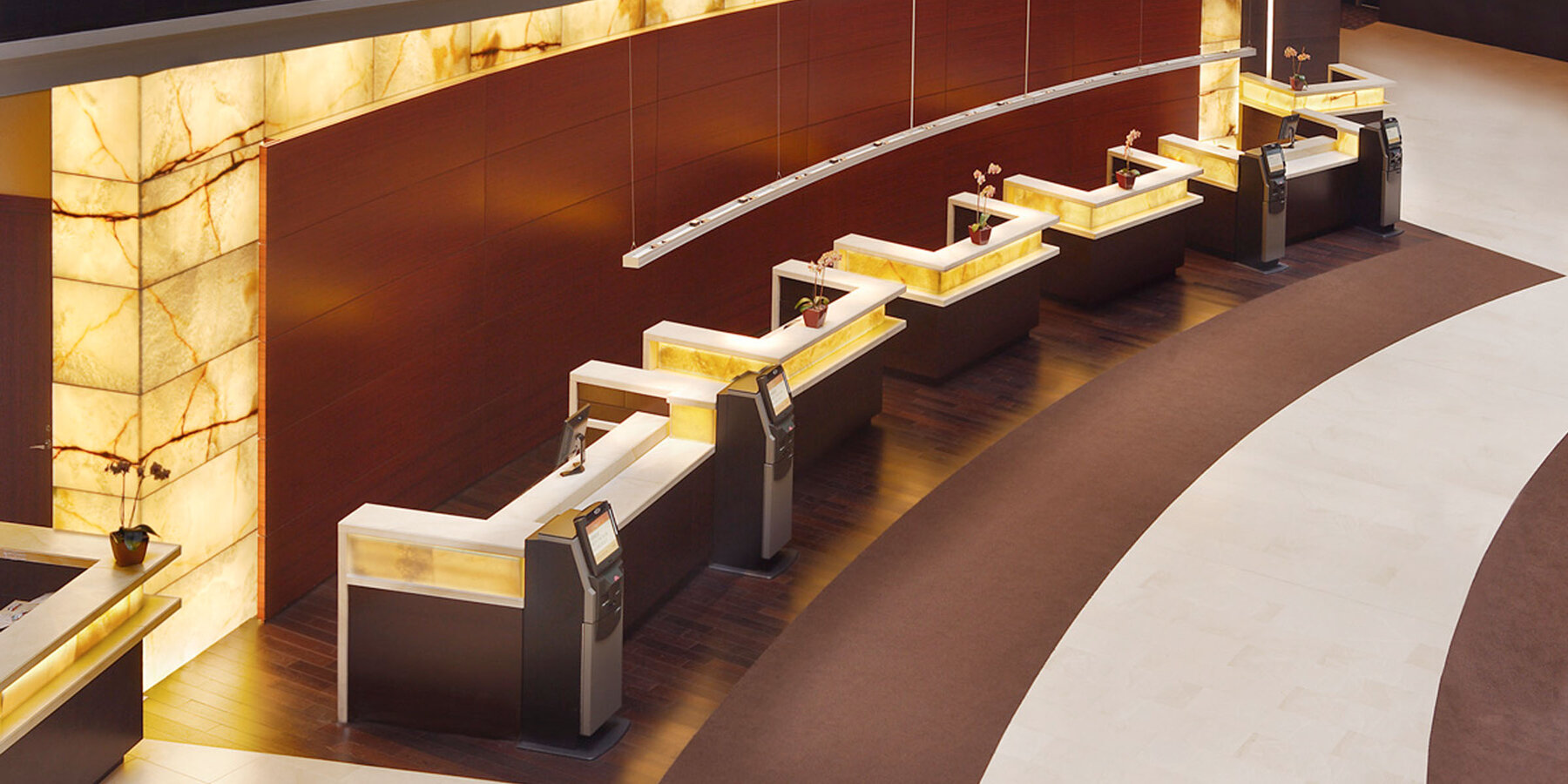 Hotel Construction & Renovation - Hyatt Regency O'Hare lobby reception area