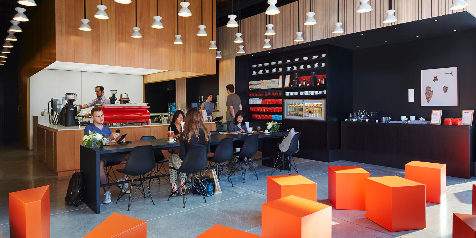 Chicago Restaurant Construction Company - Intelligentsia seating and coffee bar