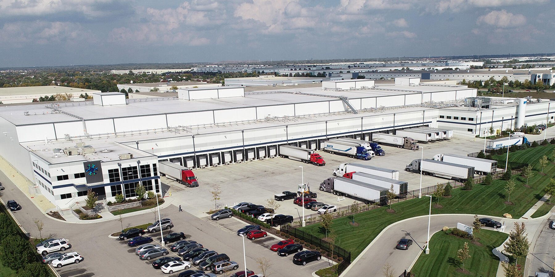 Chicago Cold Storage Construction - Liberty Cold Storage exterior drone view