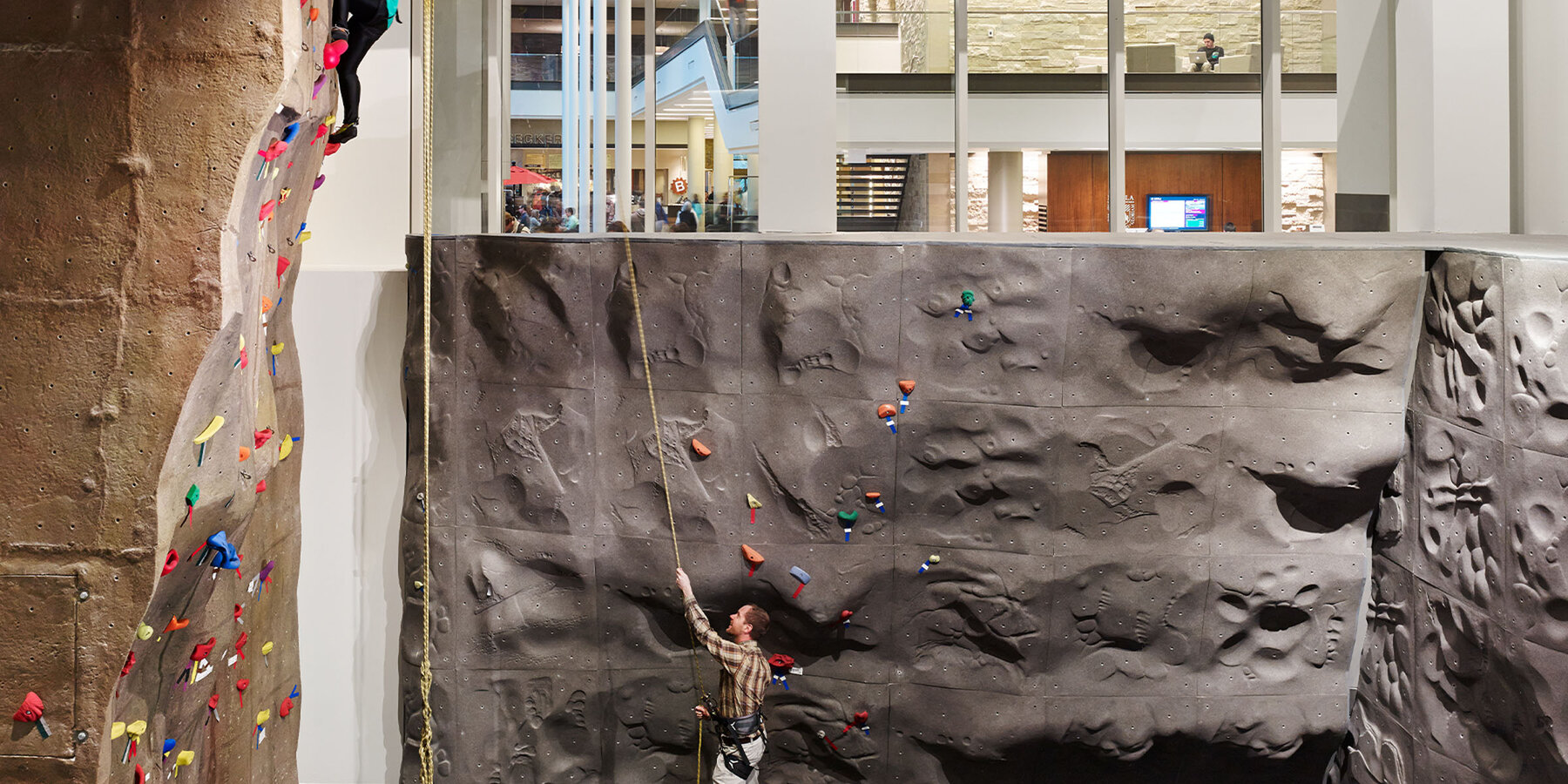 Chicago Campus Construction - Loyola Lakeshore Damen building climbing wall