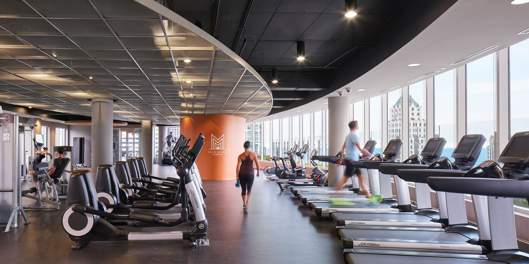 Apartment Complex Construction - Marquee at Block 37 fitness center equipment