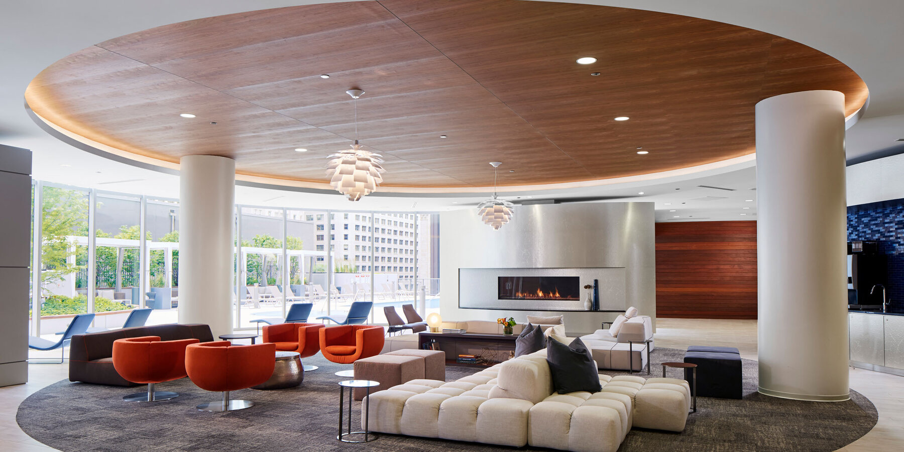 Apartment Complex Construction - Marquee at Block 37 interior lobby and lounge space