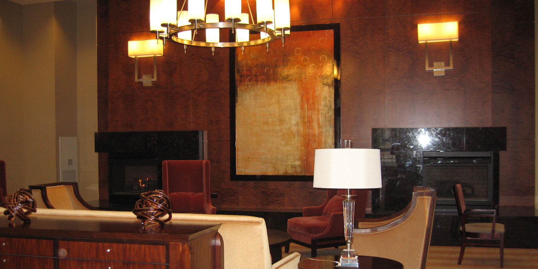 Retirement Community Construction Project - The Mather lobby seating