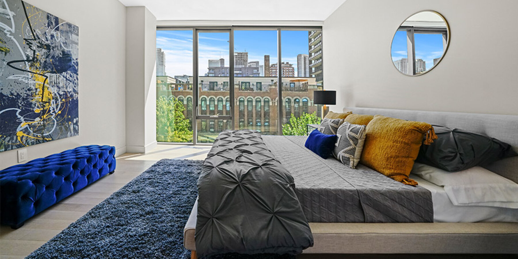 Power Construction Superior House Multifamily Residences Condominiums Residential River North Chicago Interior Bedroom