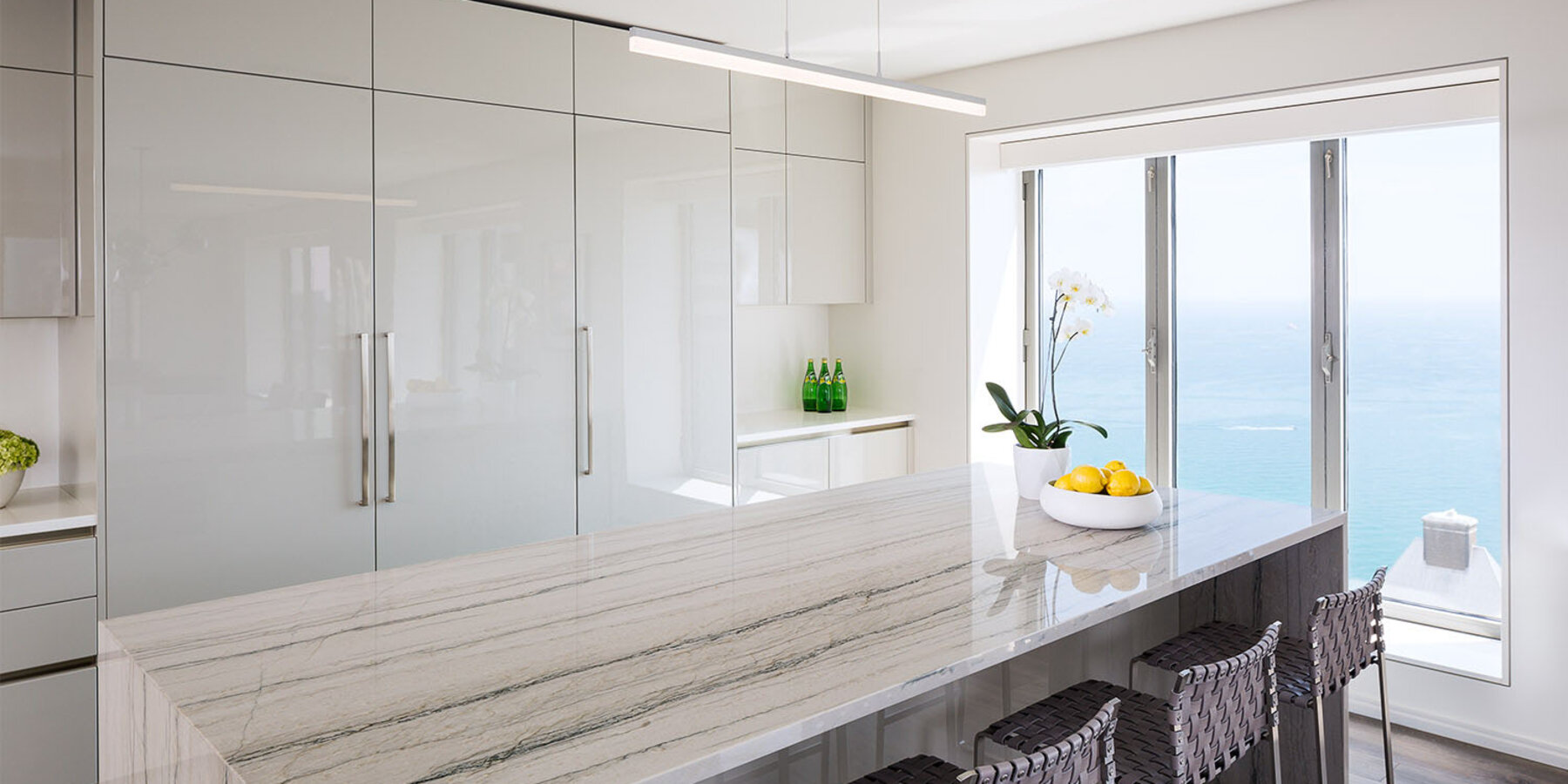 Chicago Luxury Home Builders - One Magnificent Mile kitchen with island