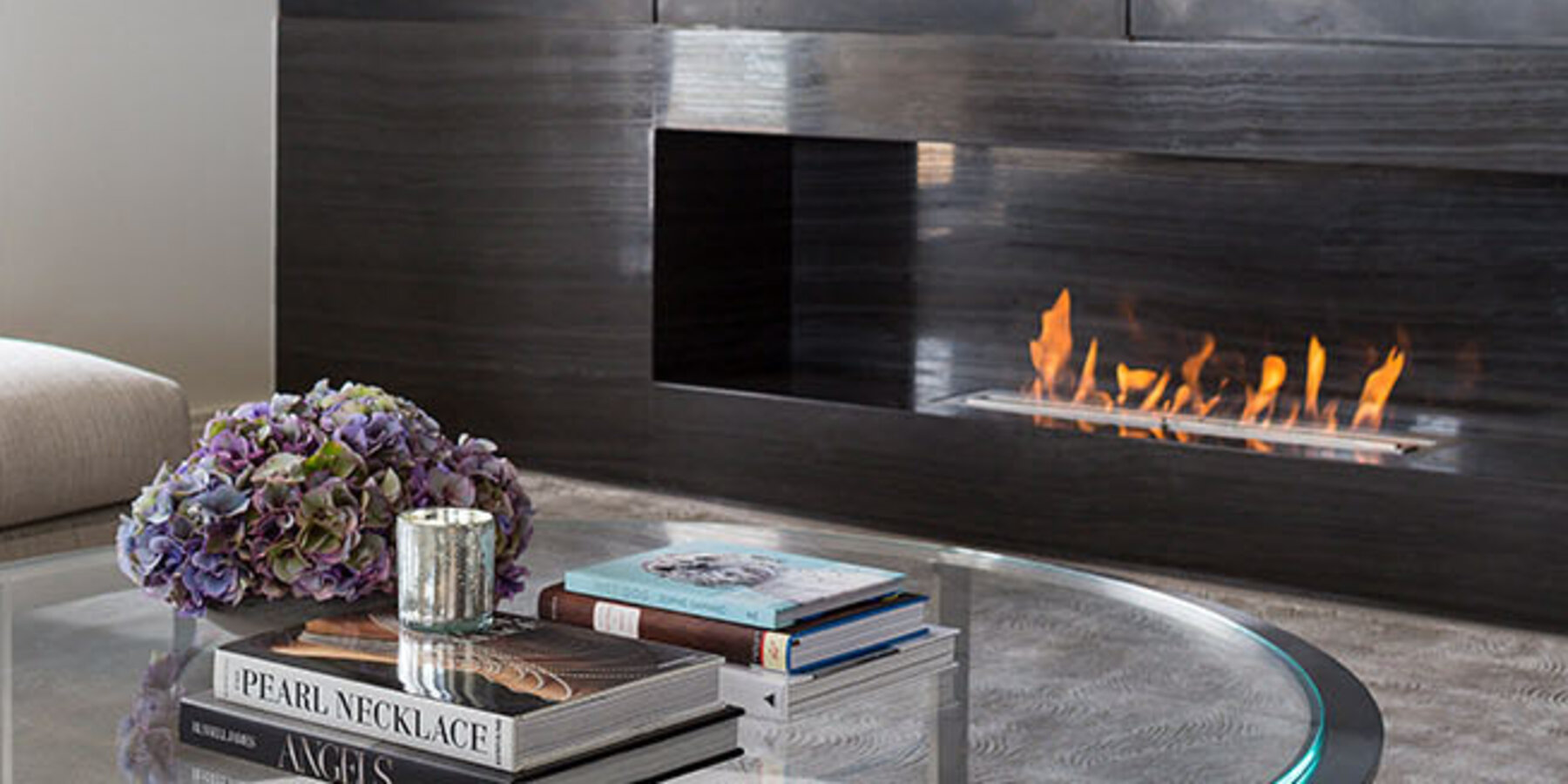 Chicago Luxury Home Builders - One Magnificent Mile living room with fireplace