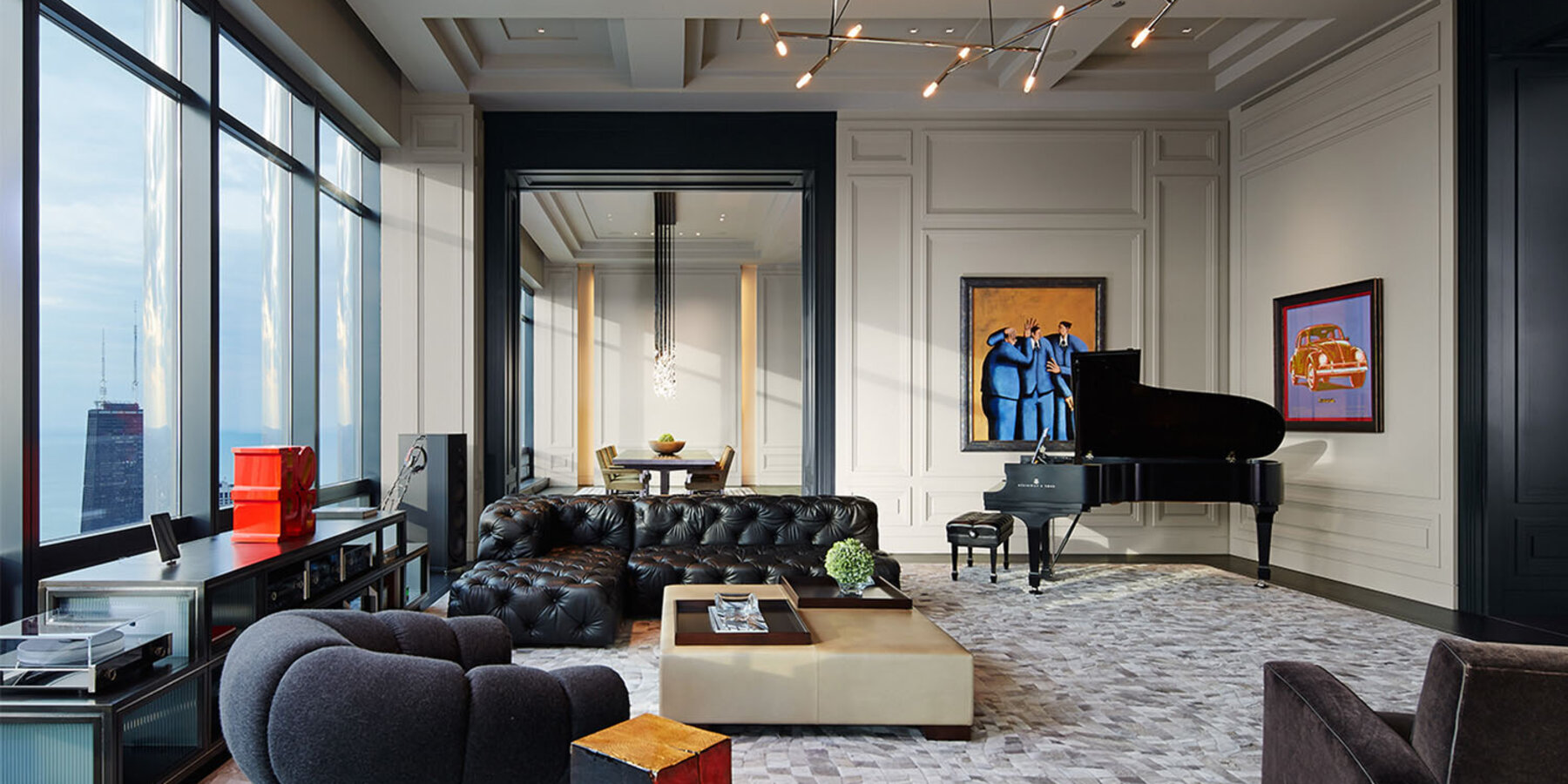High End Home Builders Chicago - Trump Tower Residences living room