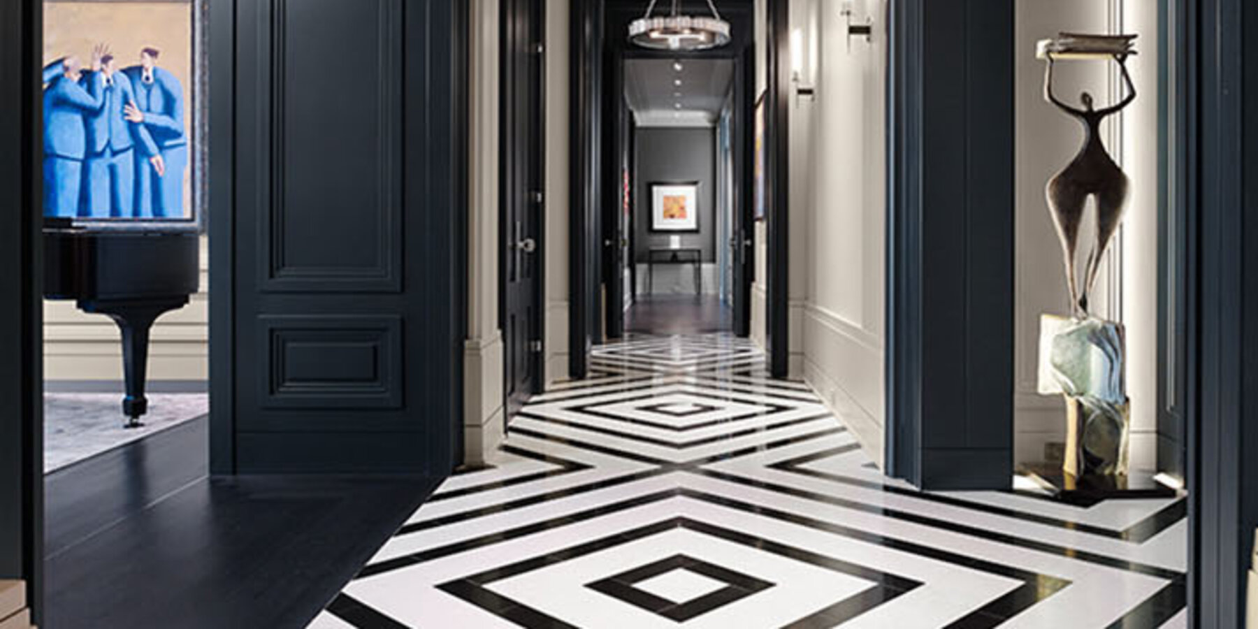 High End Home Builders Chicago - Trump Tower Residences entry and foyer