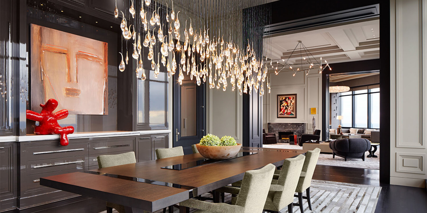 High End Home Builders Chicago - Trump Tower Residences dining room