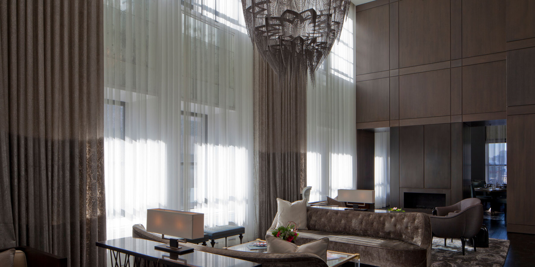 Luxury Condo Construction | Ritz Carlton Residences Chicago amenity room communal lounge space