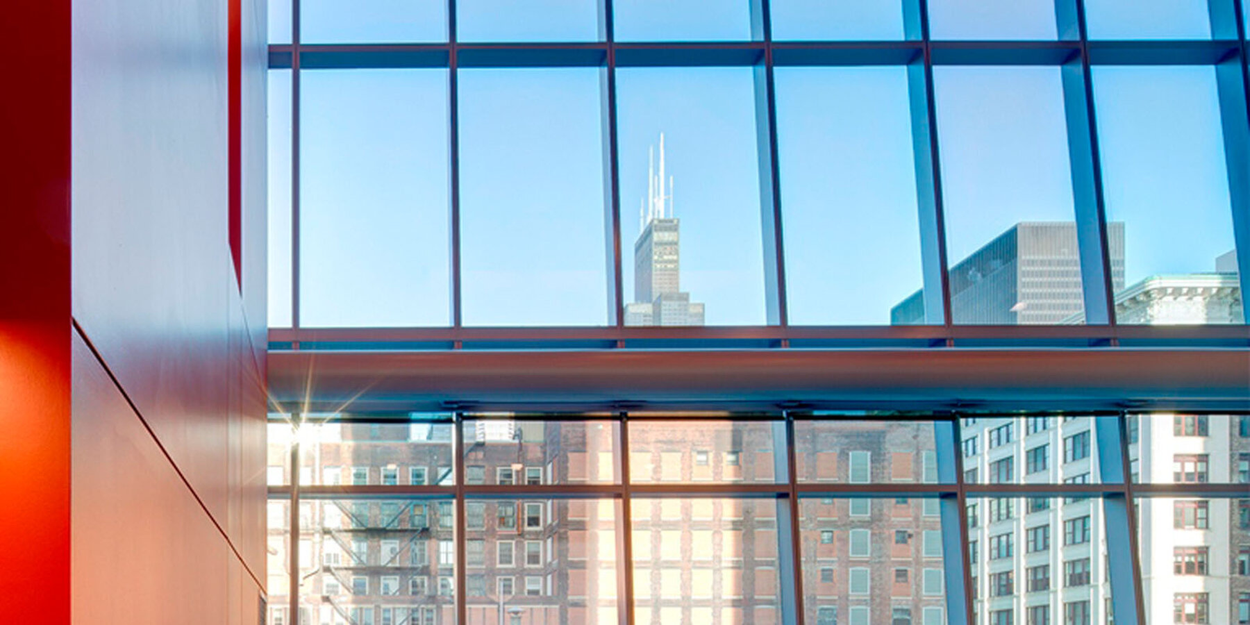 Campus Construction - Roosevelt University Renovation dining hall windows