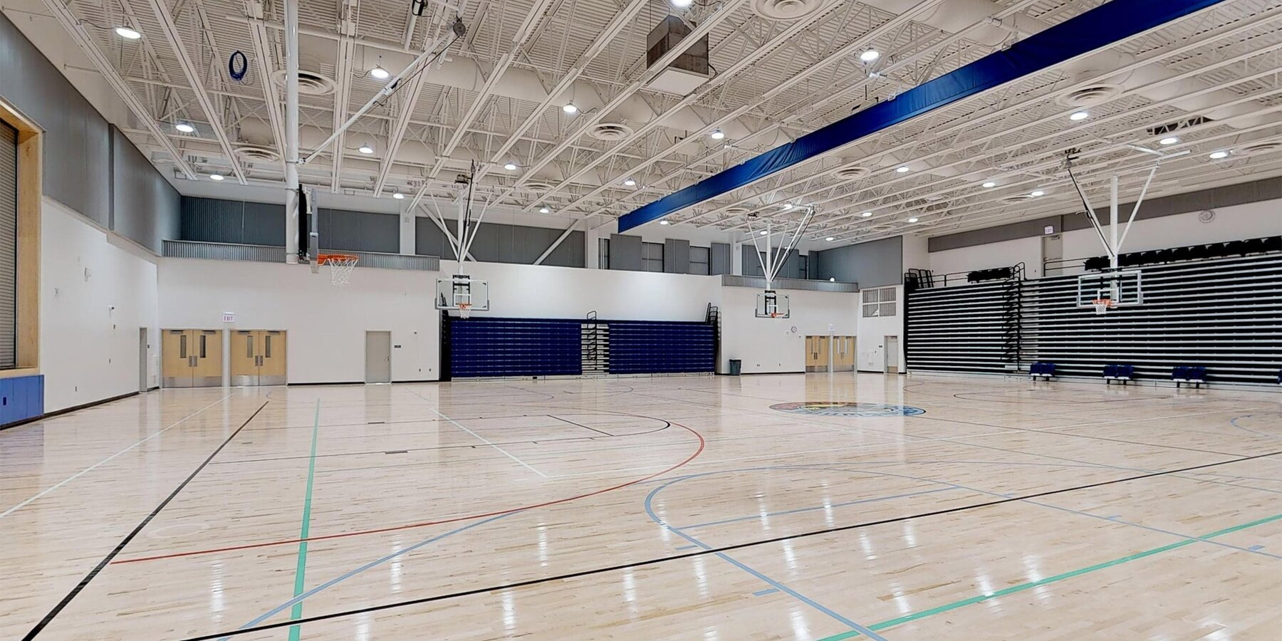 School Construction Chicago - Englewood Stem High School gymnasium