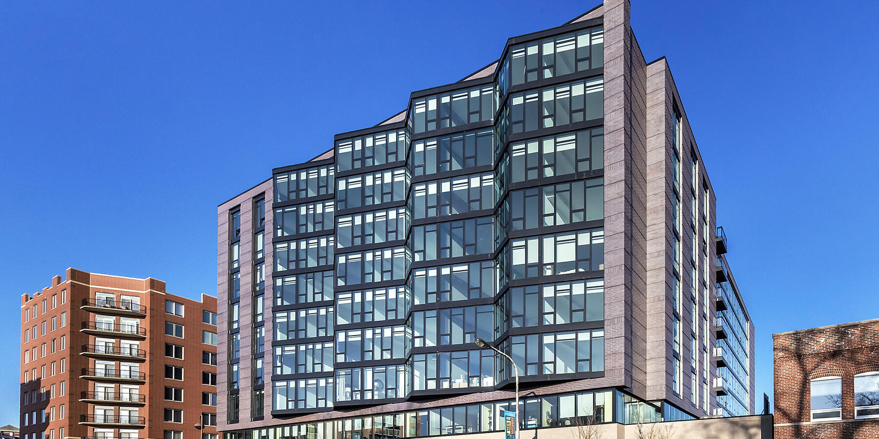 Chicago Luxury Apartment Development - The Main exterior full length shot of building