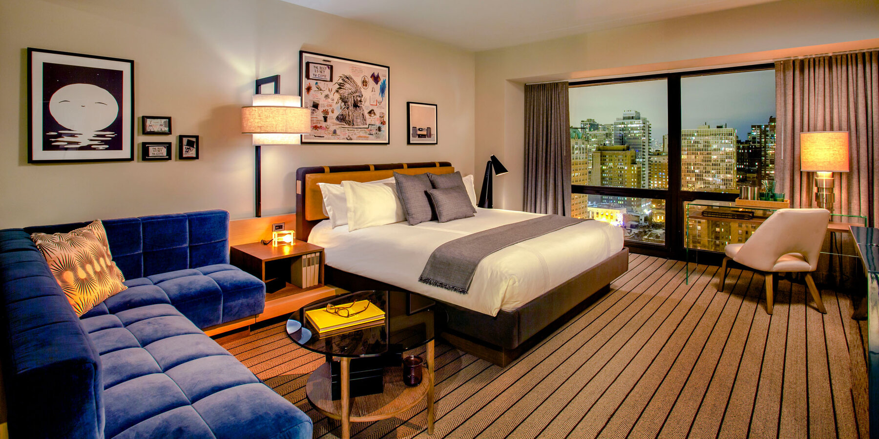 Luxury Hotel Construction | Thomspon Hotel Chicago guest room