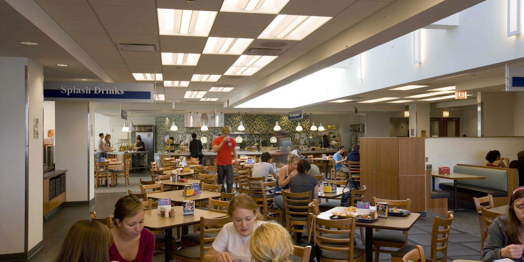 Chicago Campus Construction UIC Student Housing Stukel Towers dining hall seating