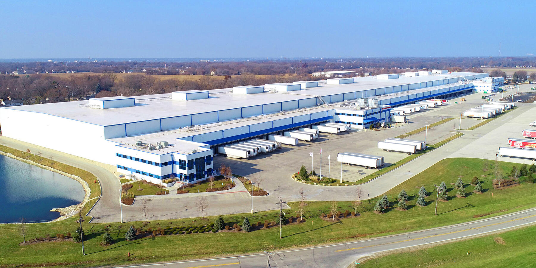 Industrial Cold Storage Construction - Joliet Cold Storage exterior drone view