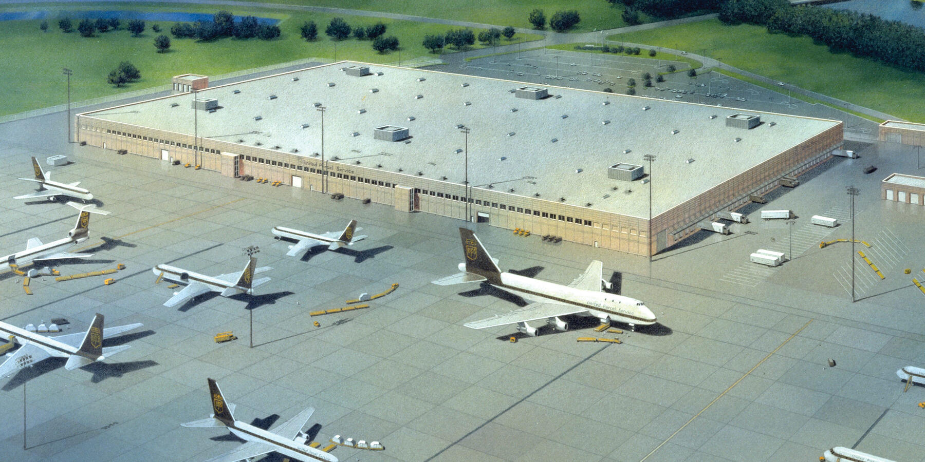 Commercial Aviation Construction - UPS Rockford Air Hub aerial view