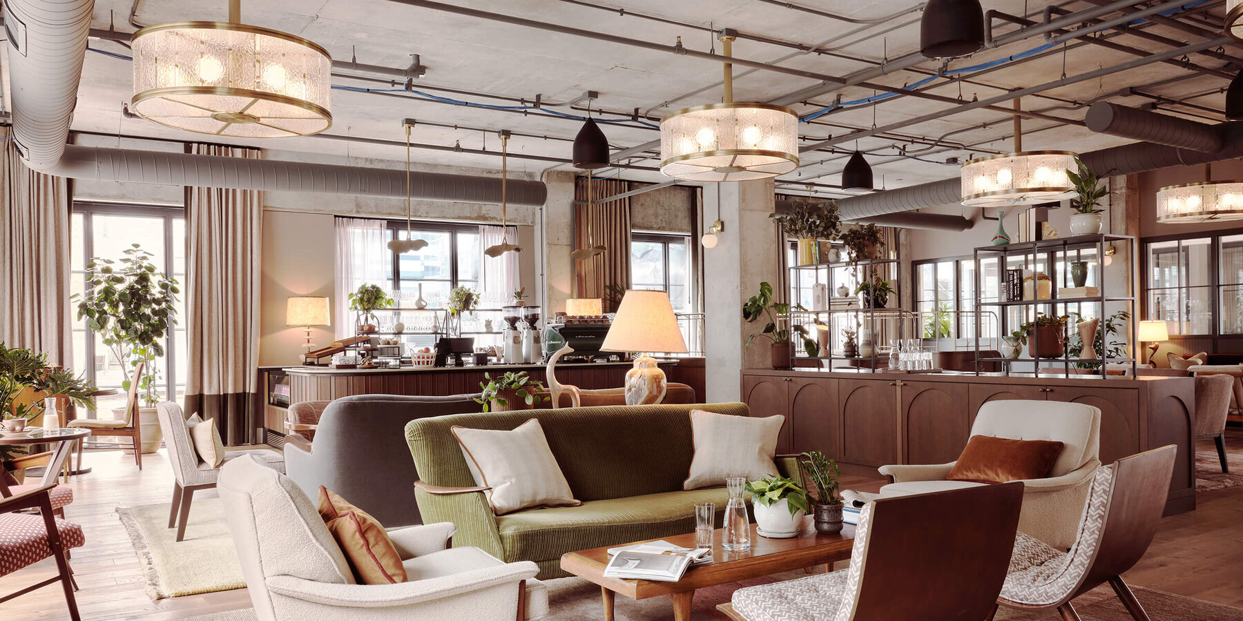 Corporate Interiors Construction - Working From_ Fulton Market interior communal workspace