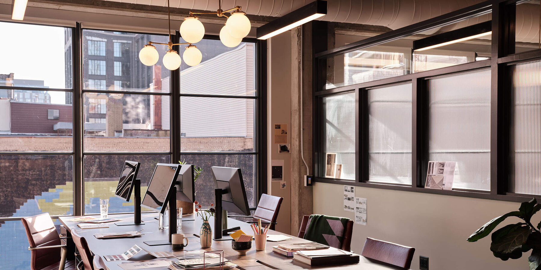 Corporate Interiors Construction - Working From_ Fulton Market interior meeting room