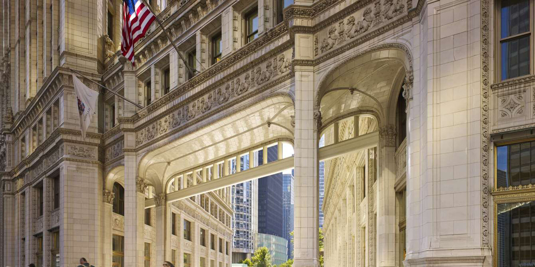 Historic Office Construction & Renovation - Wrigley Building plaza