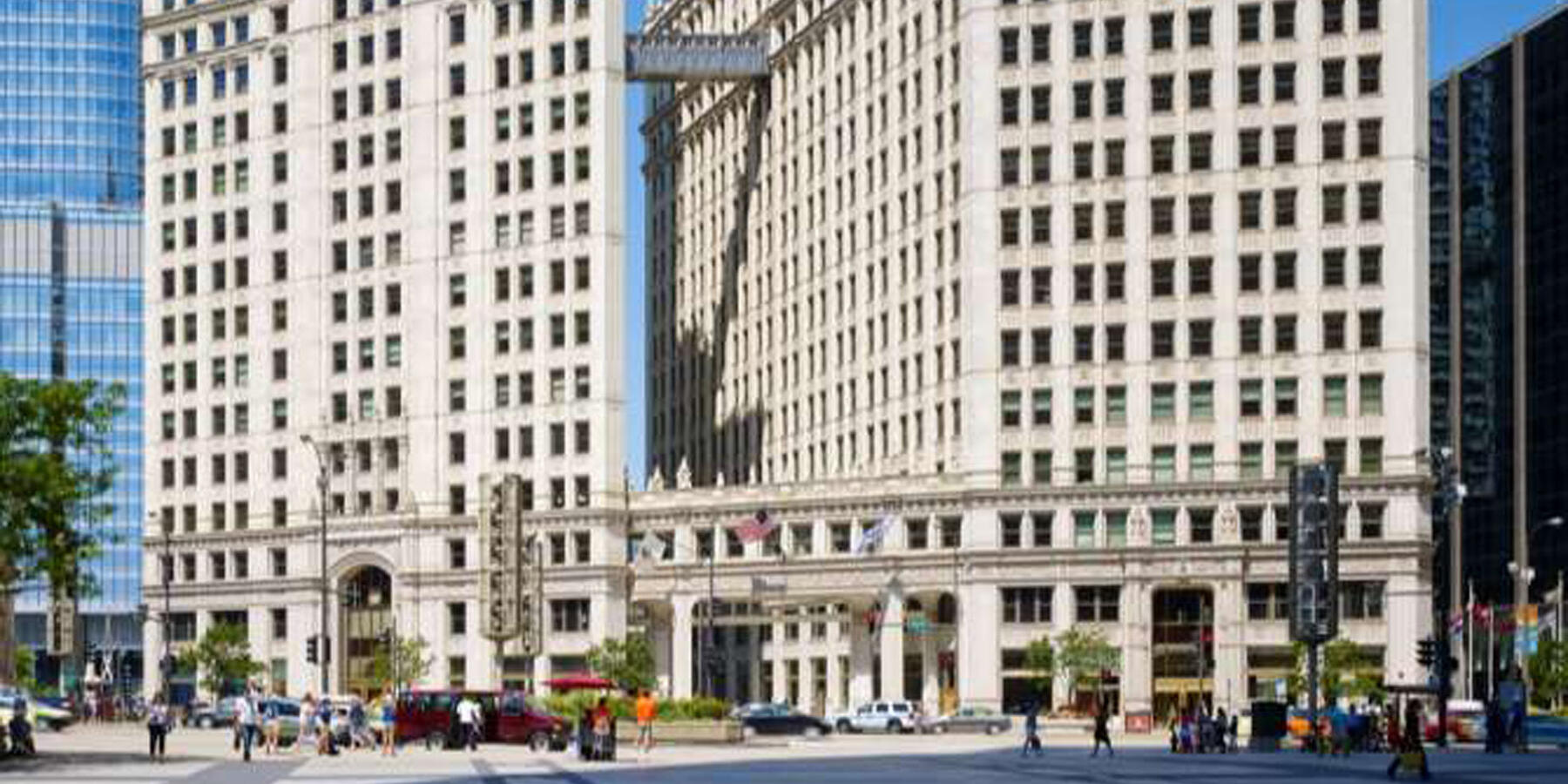 Historic Office Construction & Renovation - Wrigley Building exterior street view