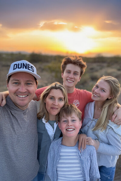 Brian and the family outdoors