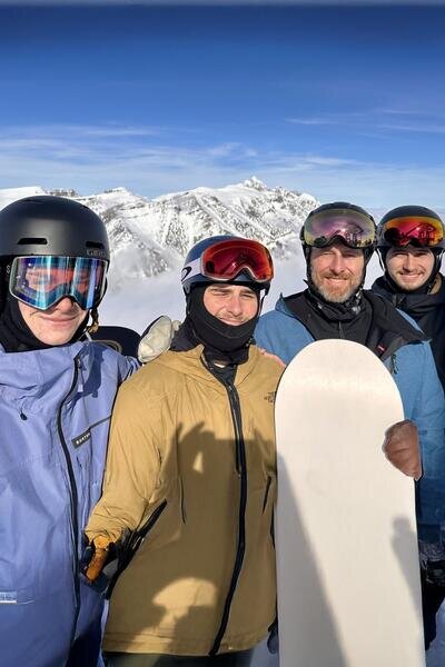Joe with family outdoors