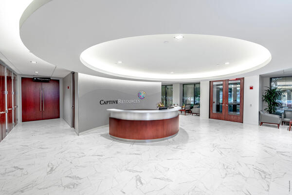 Corporate Interiors Construction Chicago - Captive Itasca lobby