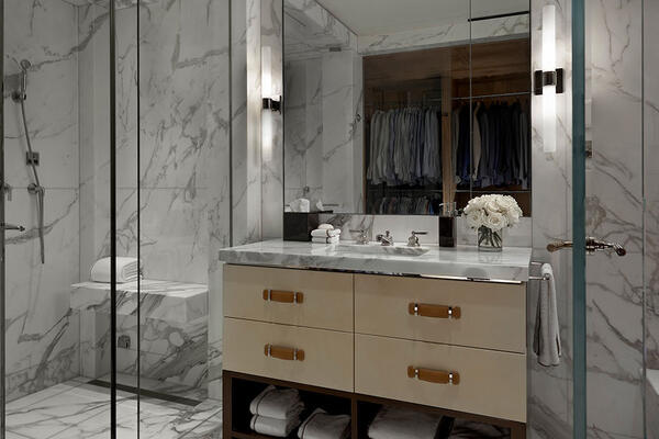 Luxury Custom Home Builders - Waldorf Astoria Residence bathroom vanity detail