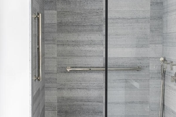 Luxury Residential Home Construction - Drake Tower Chicago bathroom shower detail