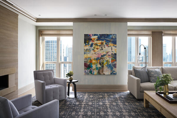 Chicago Luxury Home Builders - Waldorf Astoria sitting room